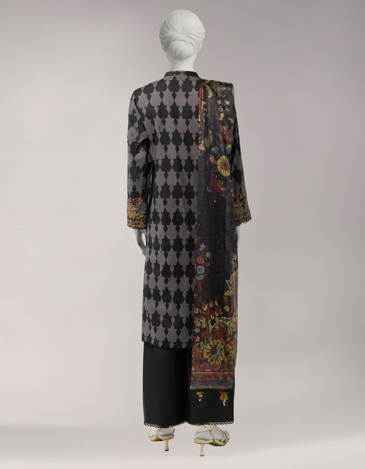 Lawn Multicolor Unstitched Suit - J. Junaid Jamshed