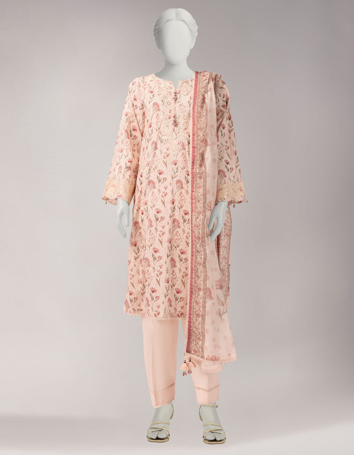 Lawn Multicolor Unstitched Suit - J. Junaid Jamshed