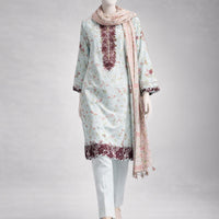 Lawn Multicolor Unstitched Suit - J. Junaid Jamshed