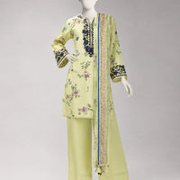Lawn Multicolor Unstitched Suit - J. Junaid Jamshed