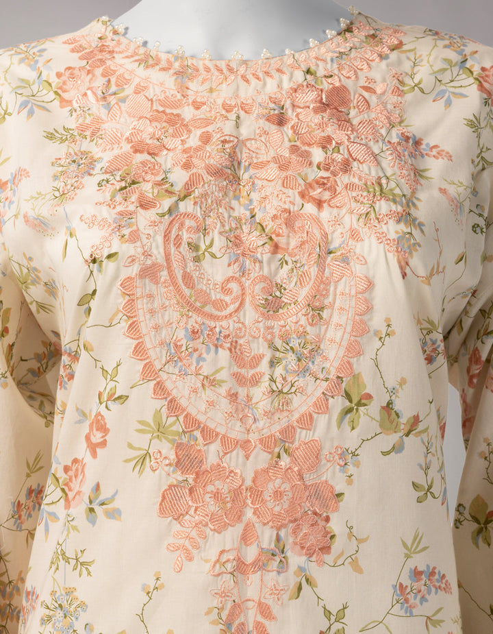 Lawn Multicolor Unstitched Suit - J. Junaid Jamshed
