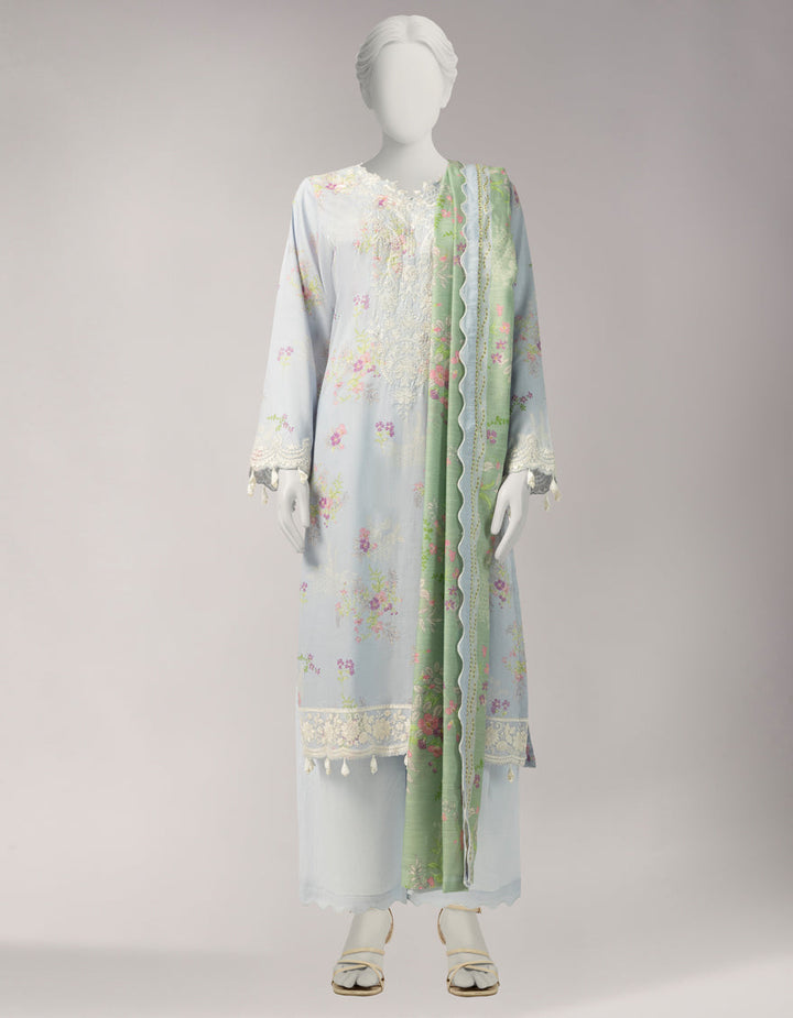 Lawn Multicolor Unstitched Suit - J. Junaid Jamshed