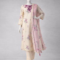 Lawn Multicolor Unstitched Suit - J. Junaid Jamshed