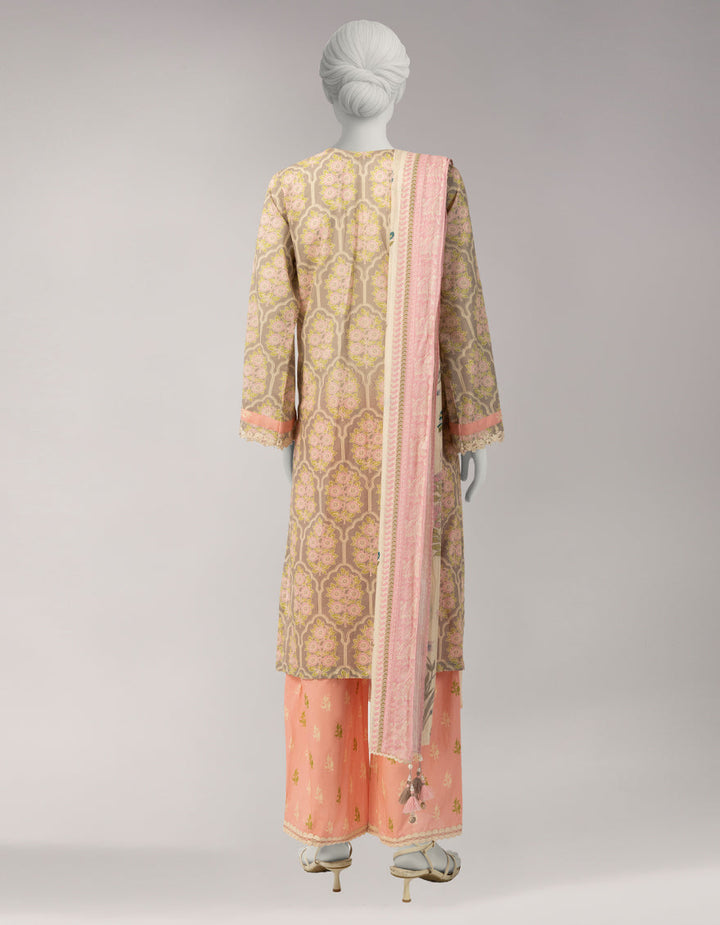 Lawn Multicolor Unstitched Suit - J. Junaid Jamshed