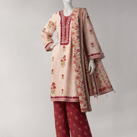 Lawn Multicolor Unstitched Suit - J. Junaid Jamshed