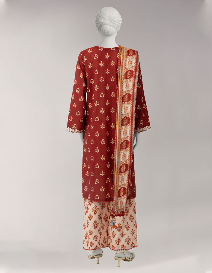 Lawn Multicolor Unstitched Suit - J. Junaid Jamshed