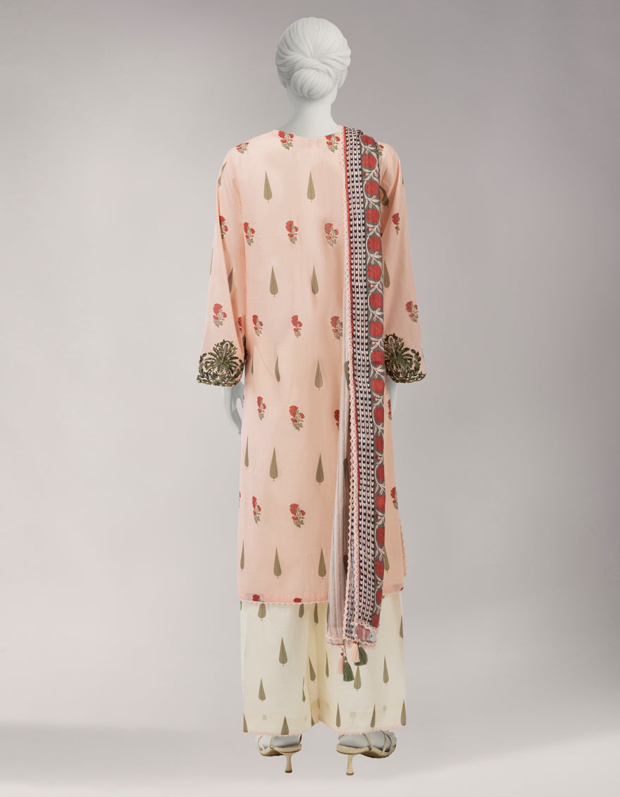Lawn Multicolor Unstitched Suit - J. Junaid Jamshed
