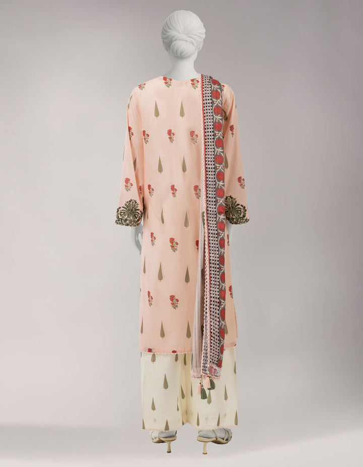 Lawn Multicolor Unstitched Suit - J. Junaid Jamshed