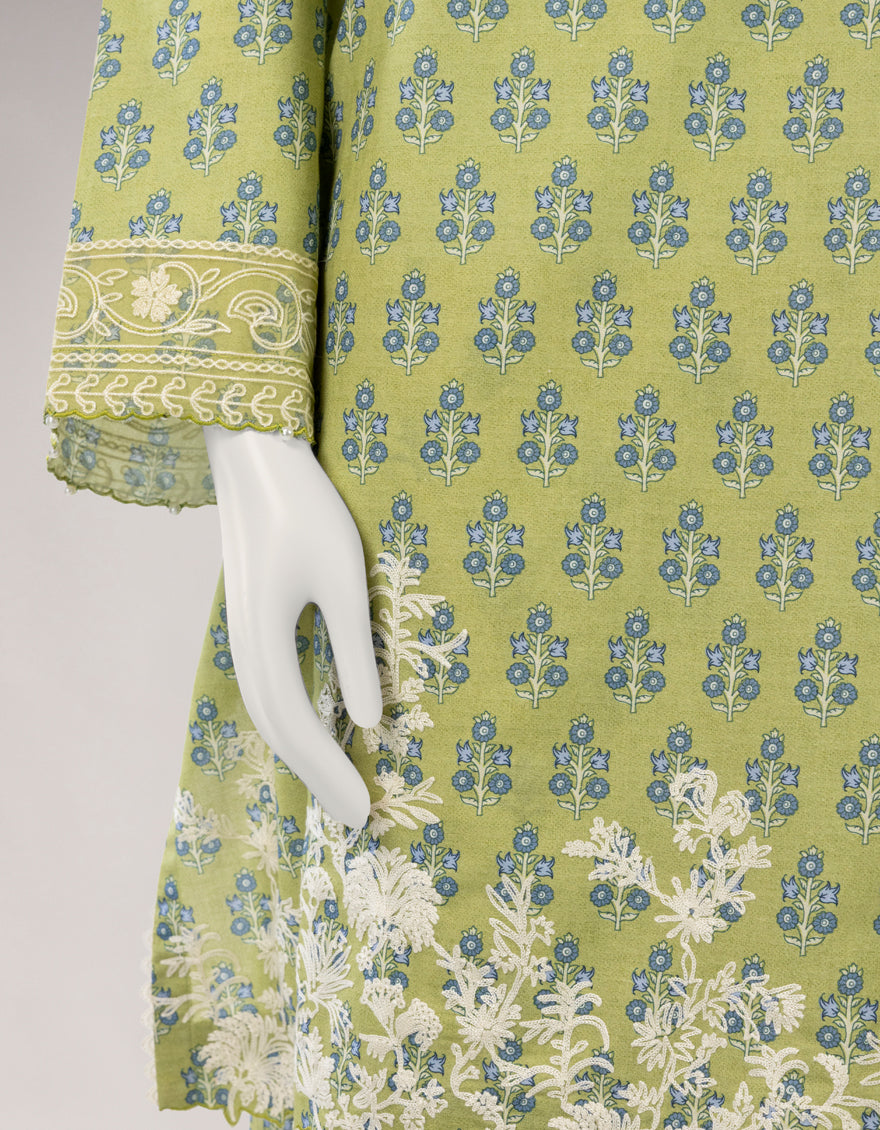 Lawn Multicolor Unstitched Suit - J. Junaid Jamshed