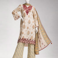 Lawn Multicolor Unstitched Suit - J. Junaid Jamshed