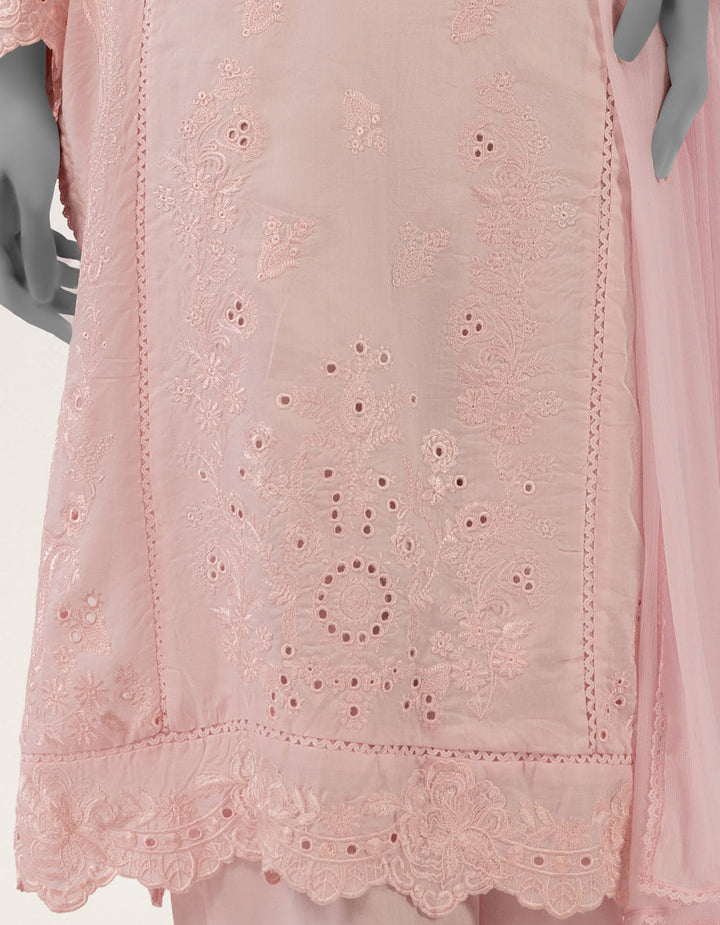 Lawn Pink Stitched Suit - J. Junaid Jamshed