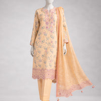 Lawn Multicolor Unstitched Suit - J. Junaid Jamshed