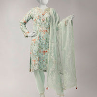 Lawn Multicolor Unstitched Suit - J. Junaid Jamshed
