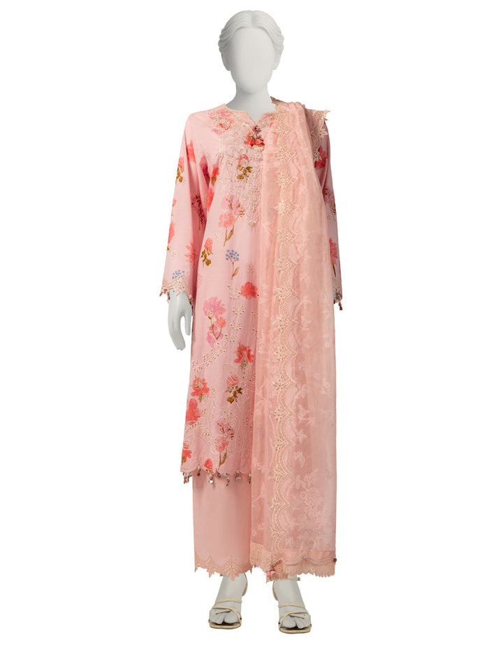 Lawn Multicolor Unstitched Suit - J. Junaid Jamshed