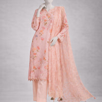 Lawn Multicolor Unstitched Suit - J. Junaid Jamshed