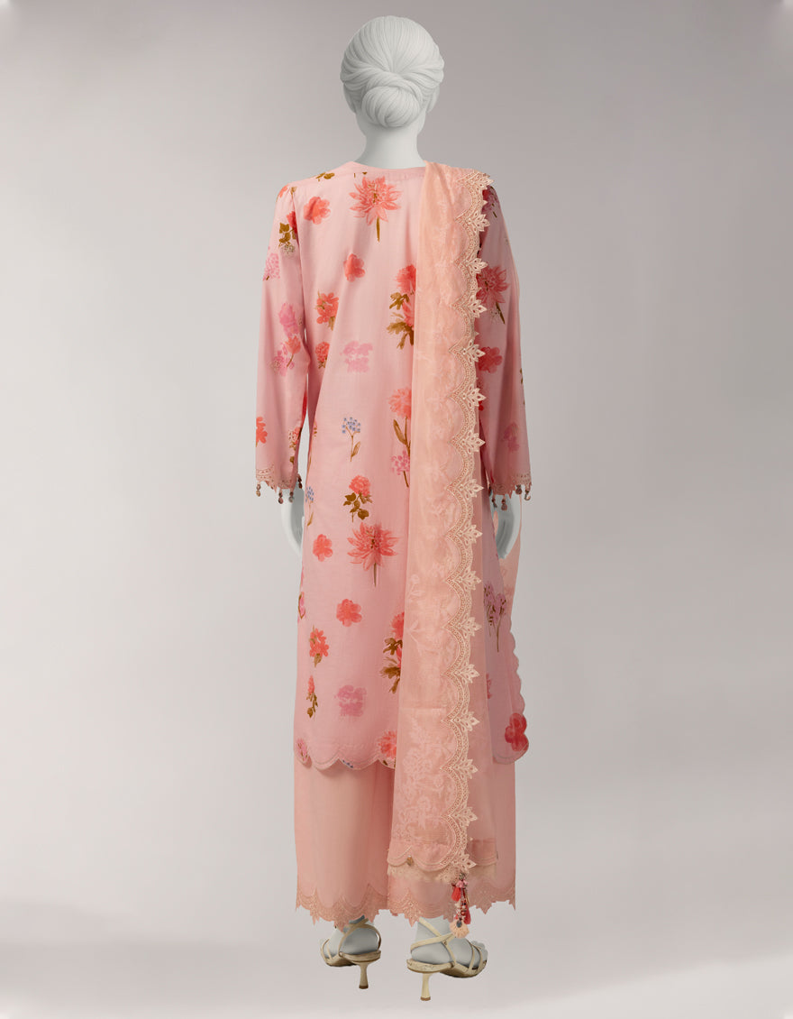 Lawn Multicolor Unstitched Suit - J. Junaid Jamshed