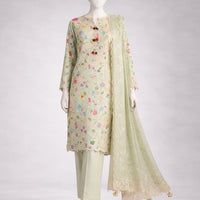 Lawn Multicolor Unstitched Suit - J. Junaid Jamshed