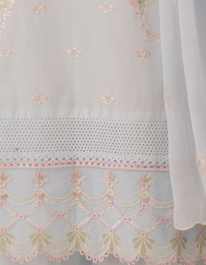 Lawn Blue Unstitched Suit - J. Junaid Jamshed