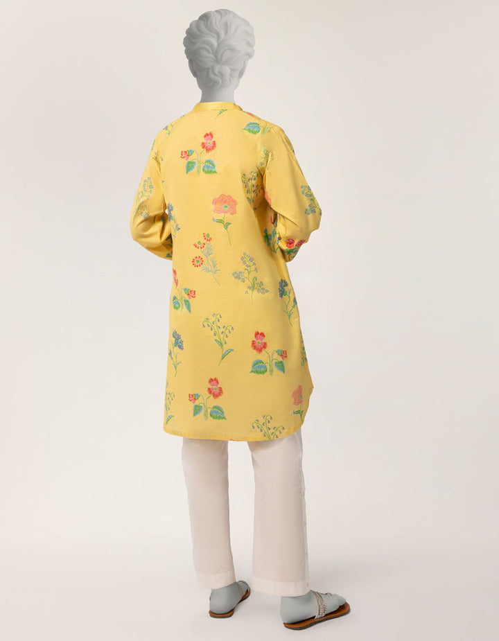 Lawn Yellow Kurti - J. Junaid Jamshed