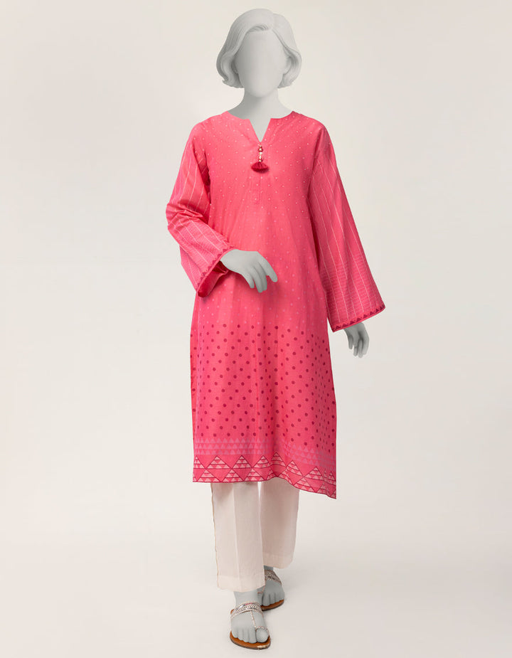 Lawn Pink Kurti - J. Junaid Jamshed