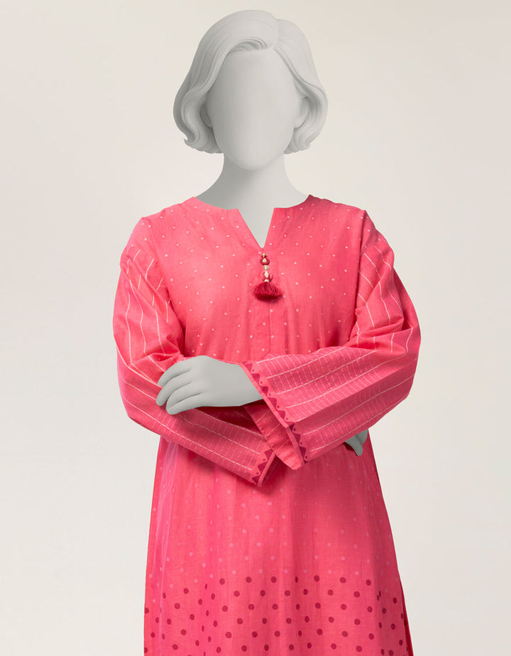 Lawn Pink Kurti - J. Junaid Jamshed