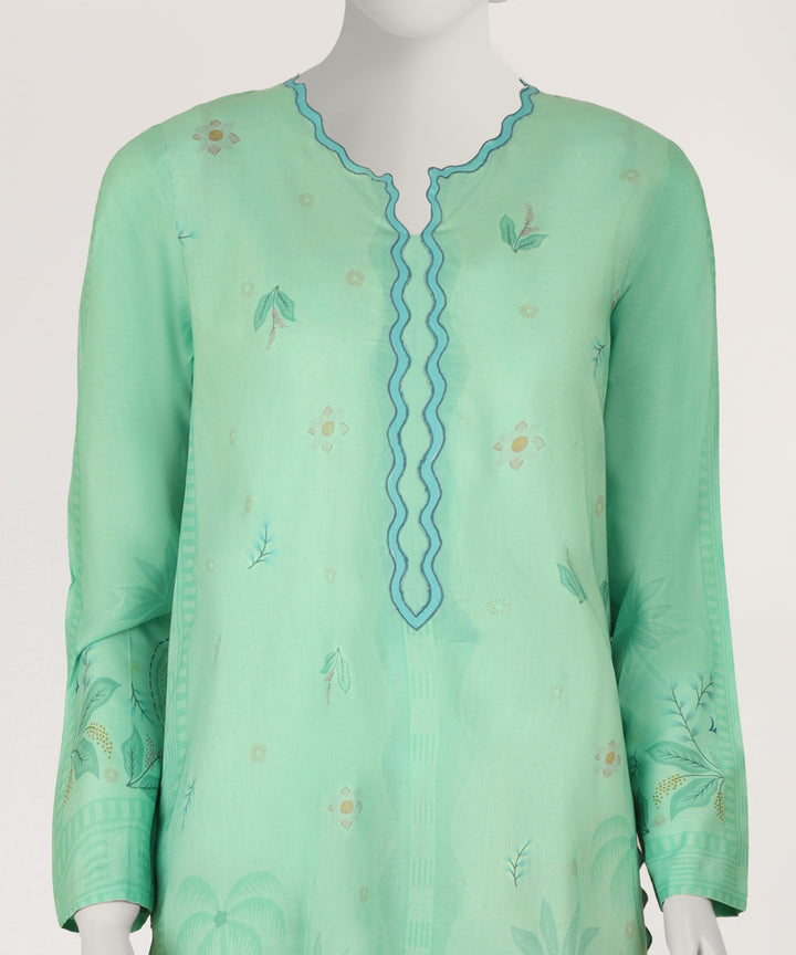 Lawn Sea Green Kurti - J. Junaid Jamshed