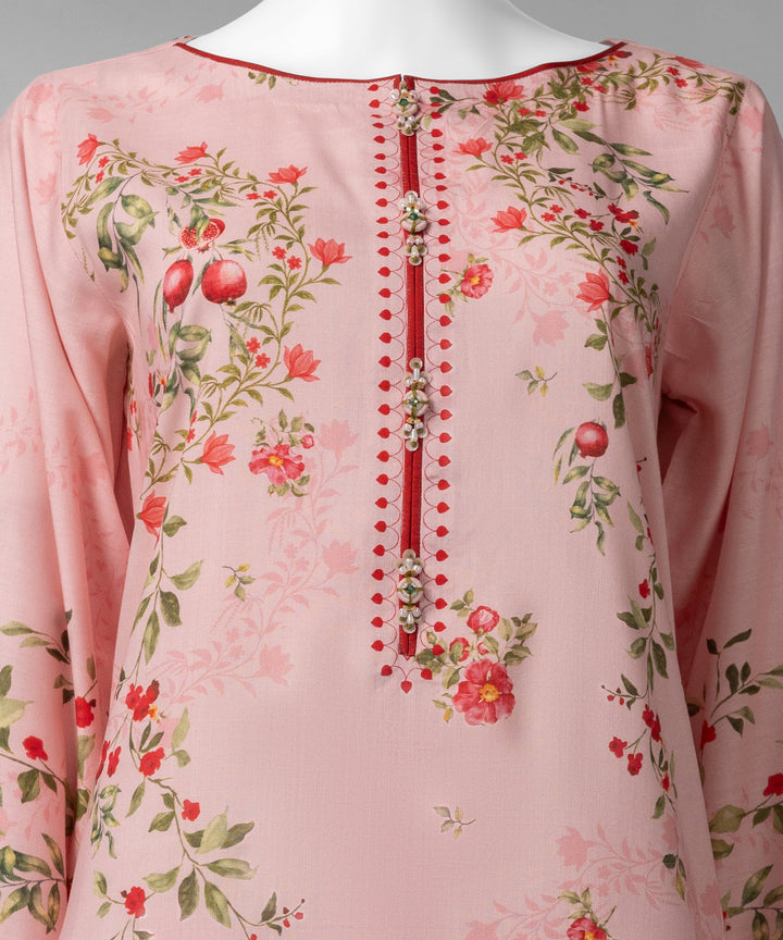 Jacquard Pink Unstitched Suit - J. Junaid Jamshed