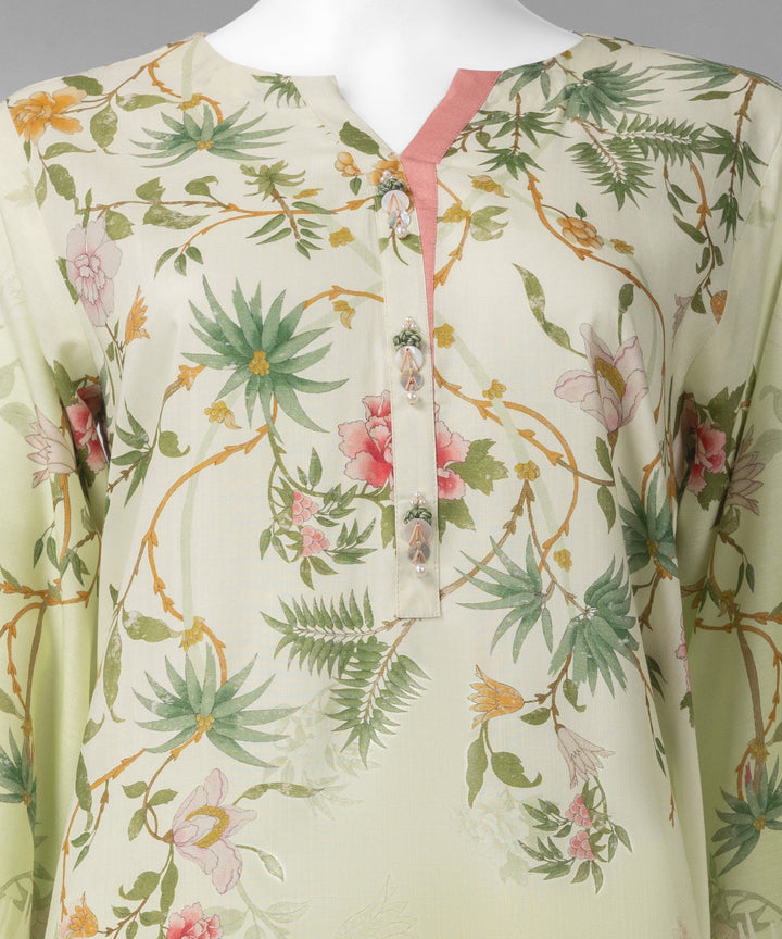 Jacquard Mint Green Unstitched Suit - J. Junaid Jamshed