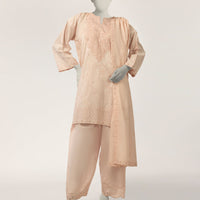 Lawn Pink Stitched Suit - J. Junaid Jamshed
