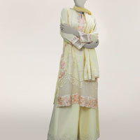 Lawn Yellow Stitched Suit - J. Junaid Jamshed