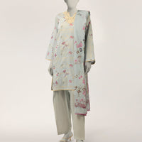 Lawn Blue Stitched Suit - J. Junaid Jamshed