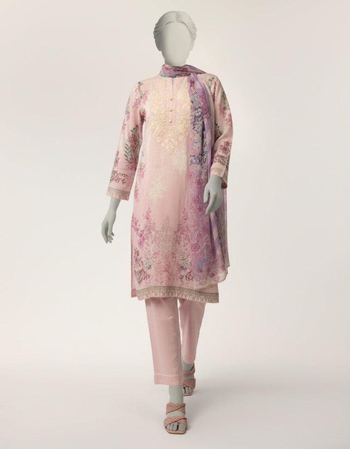 Lawn Lilac Stitched Suit - J. Junaid Jamshed