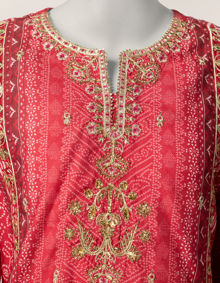 Cotton Silk Pink Stitched Suit - J. Junaid Jamshed