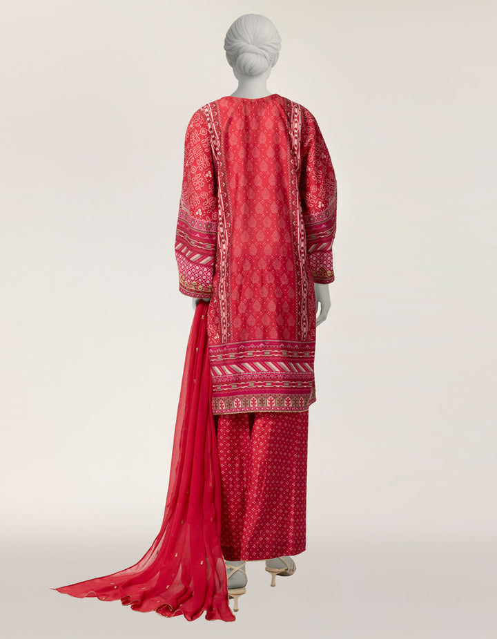 Cotton Silk Pink Stitched Suit - J. Junaid Jamshed
