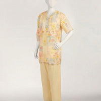 Lawn Off White Stitched Suit - J. Junaid Jamshed
