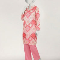 Lawn Pink Stitched Suit - J. Junaid Jamshed