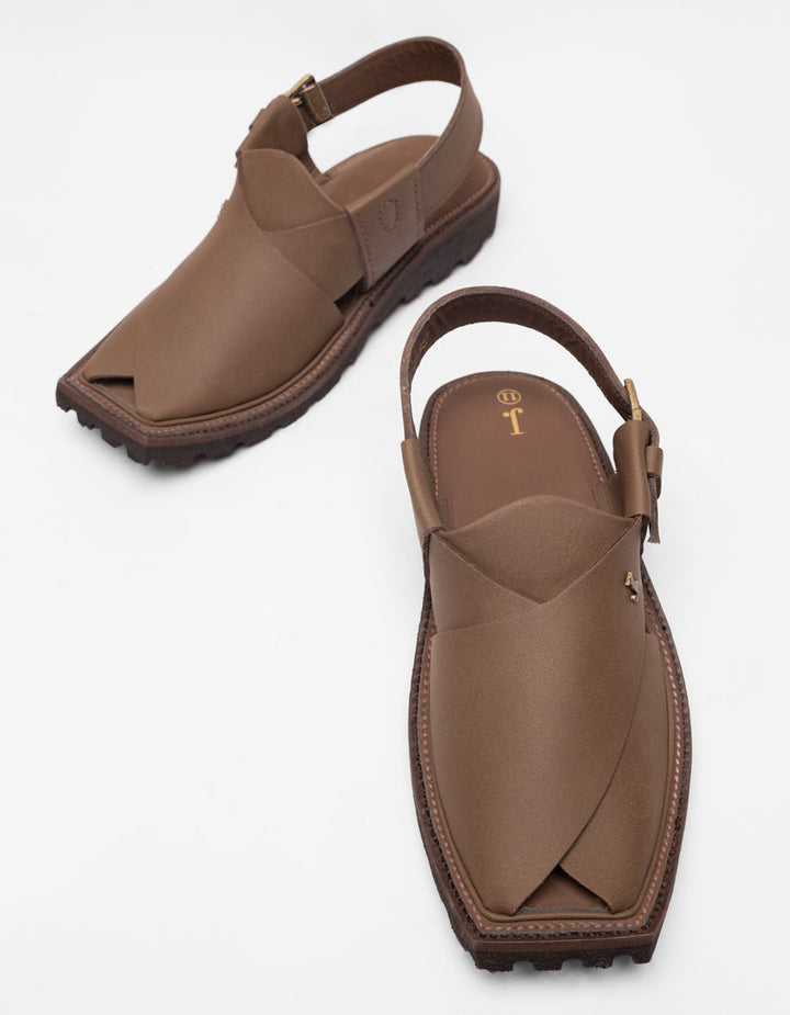 Plain Camel Brown Footwear - J. Junaid Jamshed