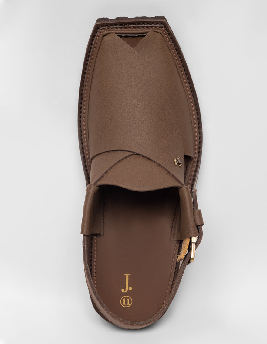 Plain Camel Brown Footwear - J. Junaid Jamshed