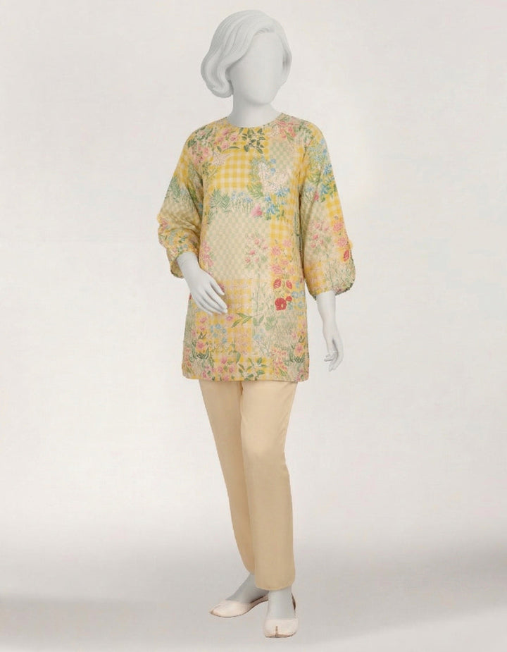 Lawn Multicolor Stitched Suit - J. Junaid Jamshed