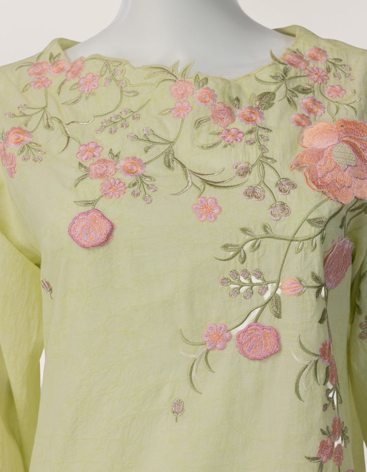 Jacquard Green Stitched Suit - J. Junaid Jamshed