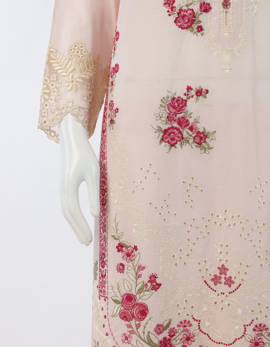 Lawn Pink Stitched Suit - J. Junaid Jamshed