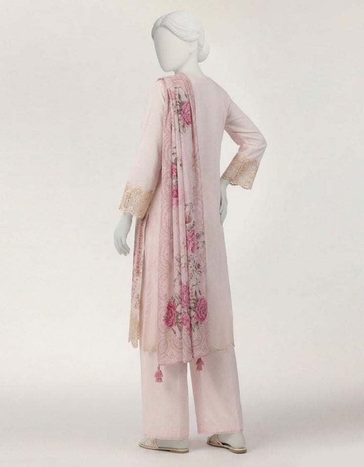 Lawn Pink Stitched Suit - J. Junaid Jamshed
