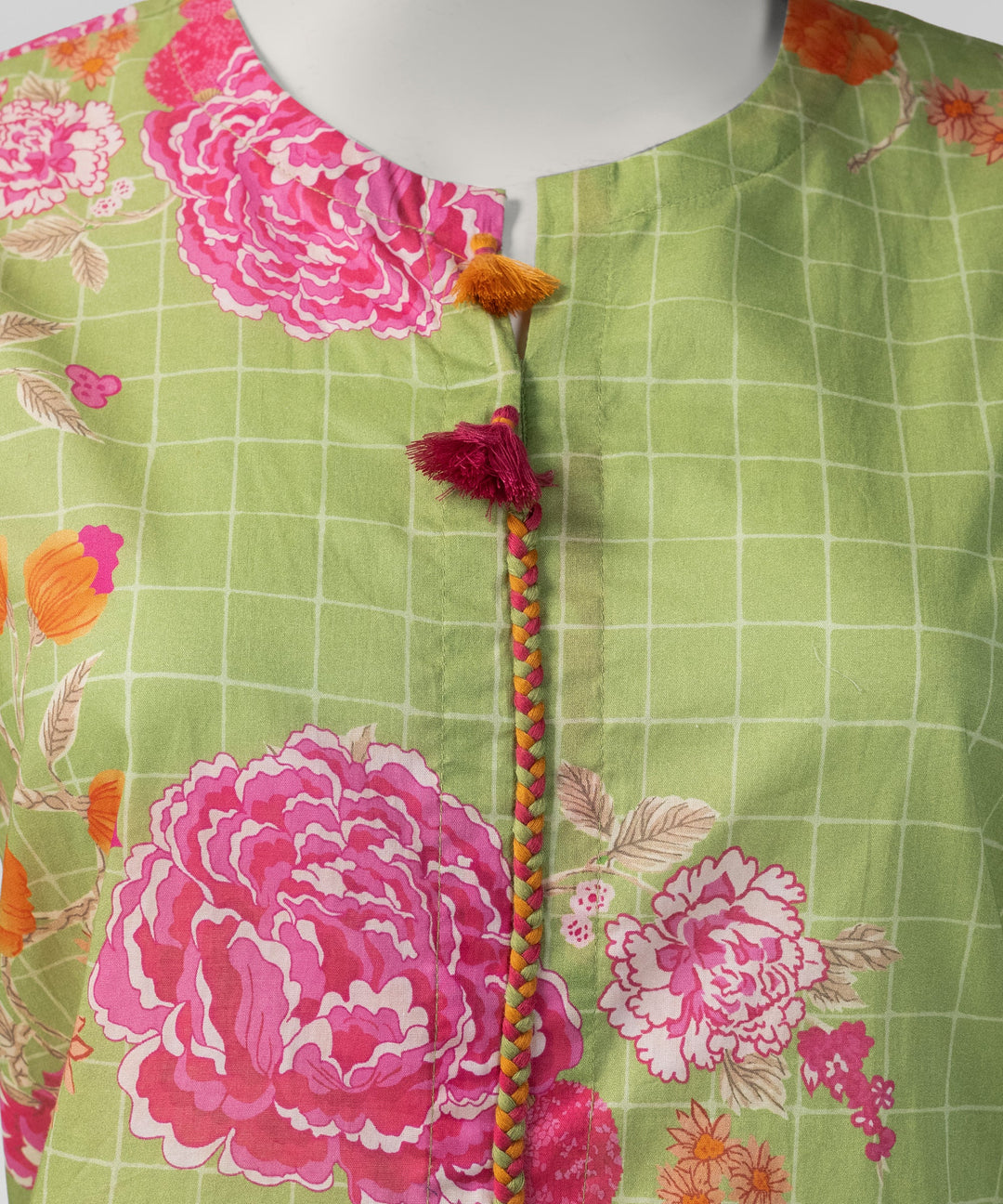 Lawn Green Stitched Suit - J. Junaid Jamshed
