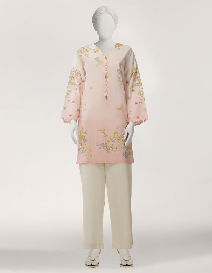 Lawn Pink Kurti - J. Junaid Jamshed