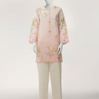 Lawn Pink Kurti - J. Junaid Jamshed