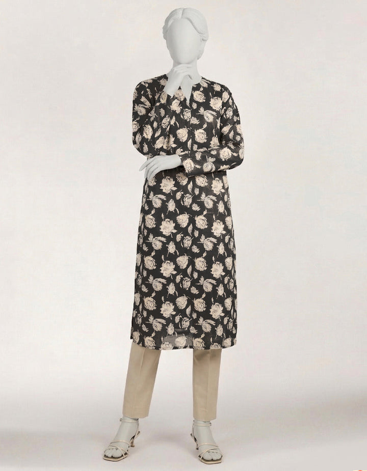 Lawn Black Kurti - J. Junaid Jamshed