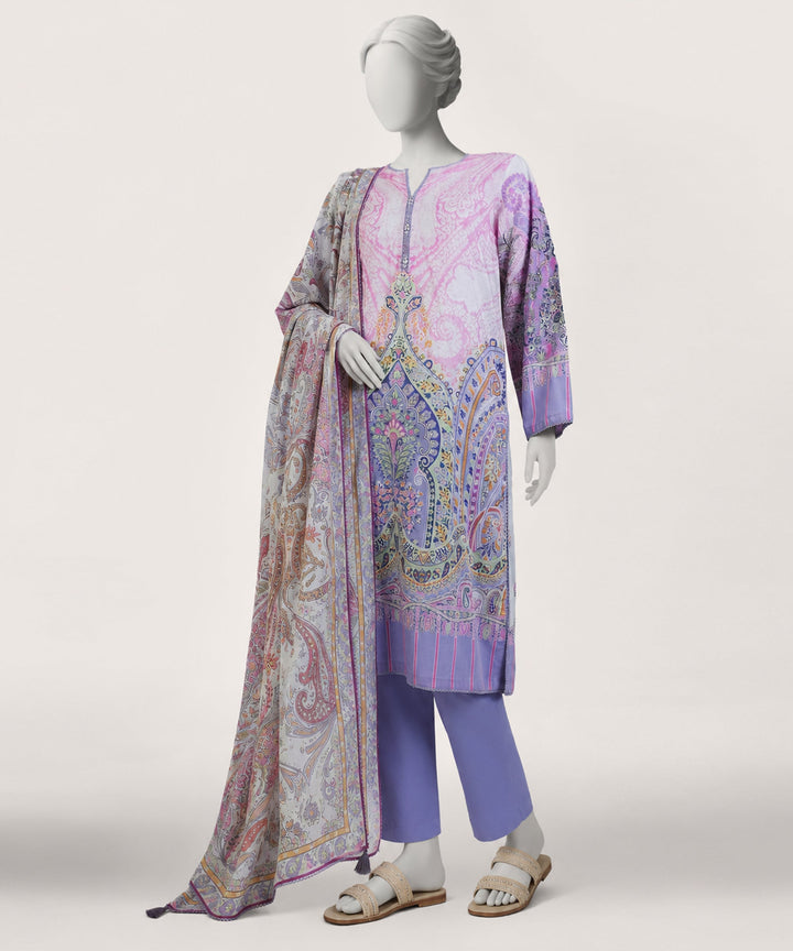 Lawn White Stitched Suit - J. Junaid Jamshed
