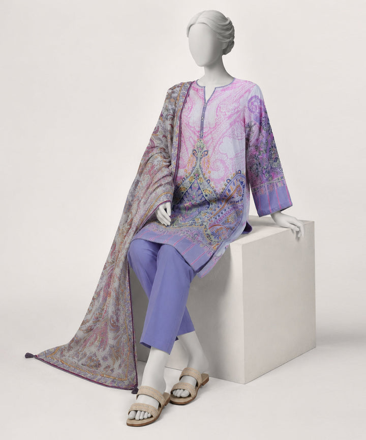Lawn White Stitched Suit - J. Junaid Jamshed