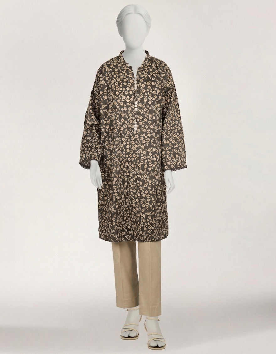 Lawn Grey Kurti - J. Junaid Jamshed