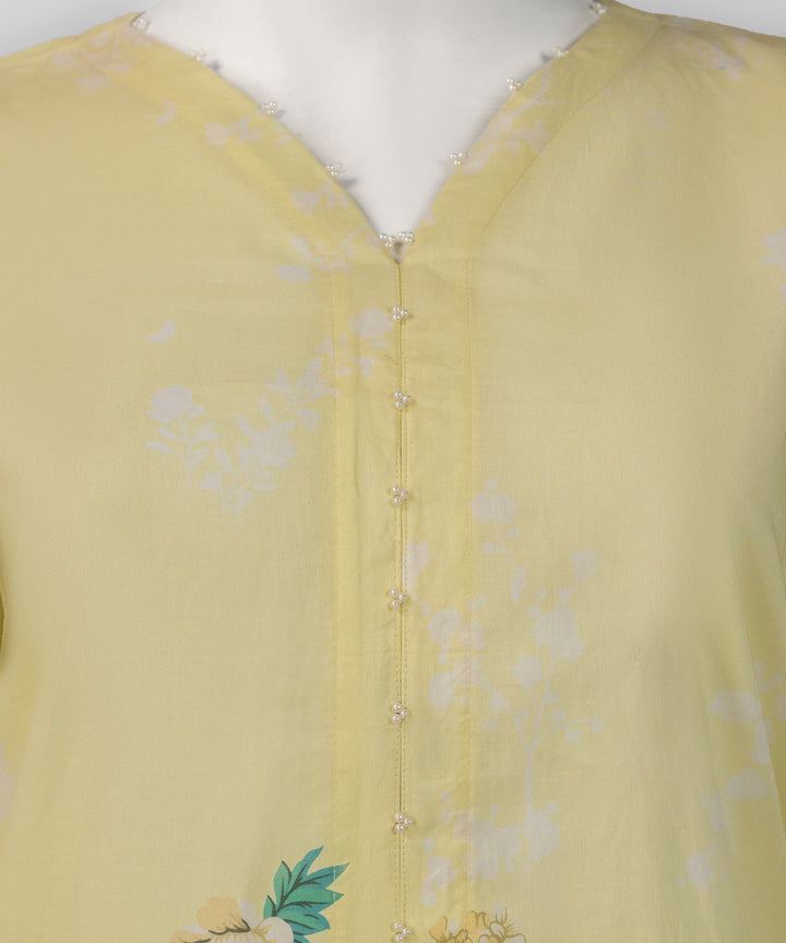 Lawn Yellow Stitched Suit - J. Junaid Jamshed